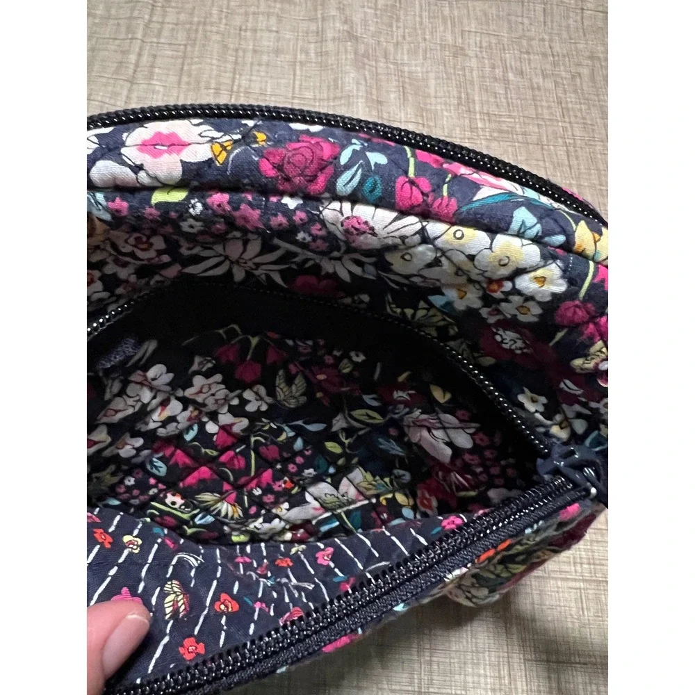 Vera Bradley Quilted Floral Itsy Ditsy Cosmetic Bag Makeup Pouch Travel Case